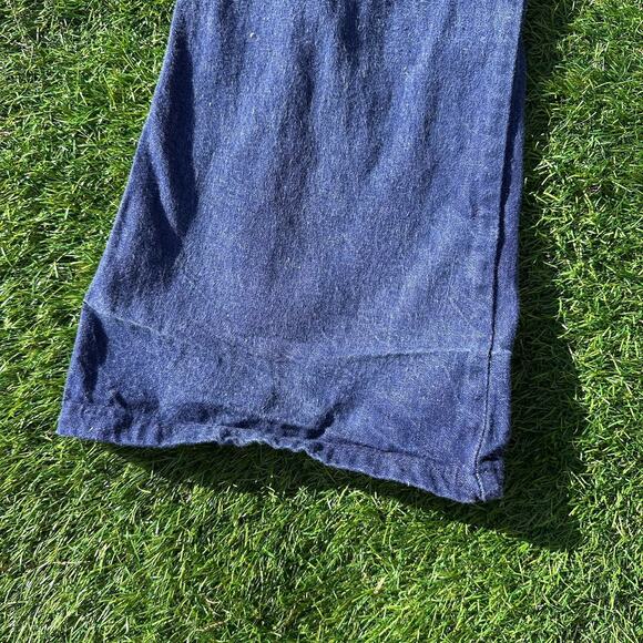 Vintage 70s Male Slacks Jeans Dark Wash Denim Bell Bottoms 31 x‎ 29.5 USA - Picture 8 of 10